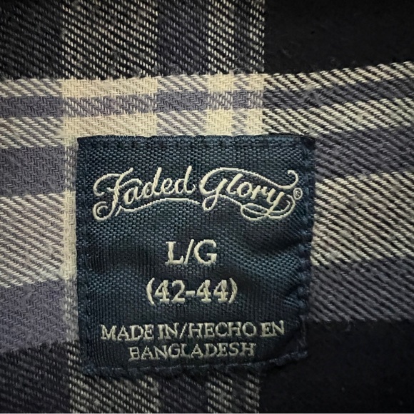 Faded Glory Men’s Long Sleeve Button Up Plaid‎ Shirt XL Lot Bundle of 3 - Picture 13 of 16